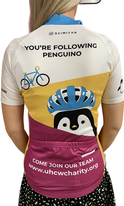 UHCW Charity cycling jersey back